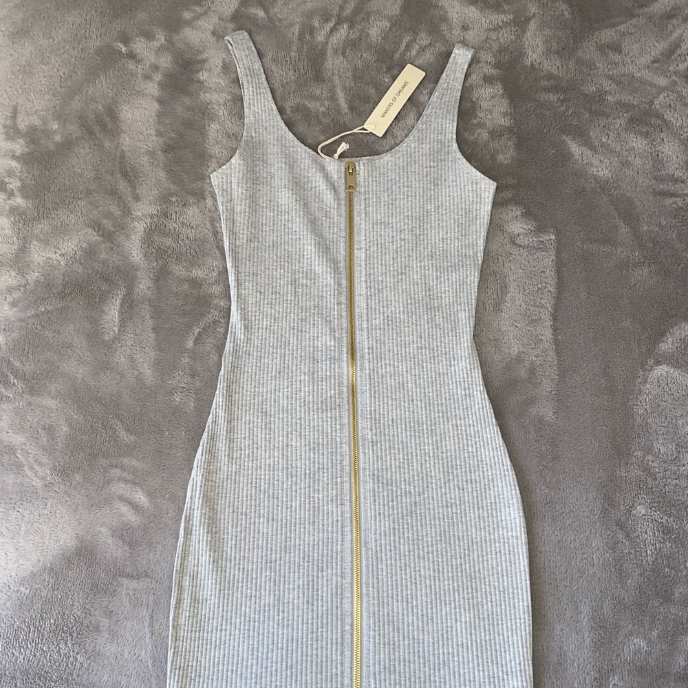 zip tank bodycon dress